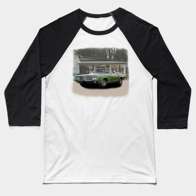 1971 Oldsmobile Cutlass Baseball T-Shirt by Permages LLC